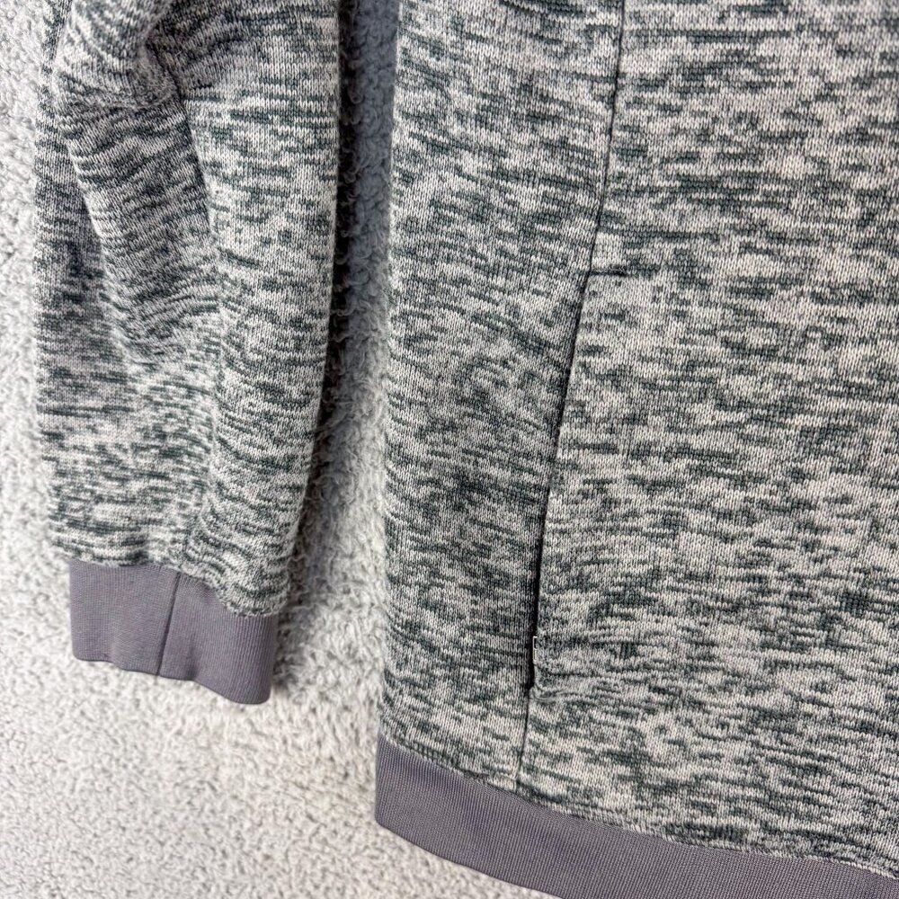 Lands End Fleece Jacket Mens Large Gray Preppy Outdoor Athletic Camping Hiking - Picture 4 of 12